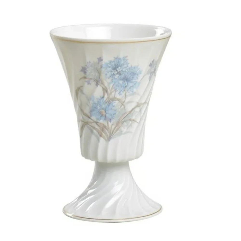 Haviland Limoges France Mazagran Cocktail Goblet Bergere Blue Floral Vase